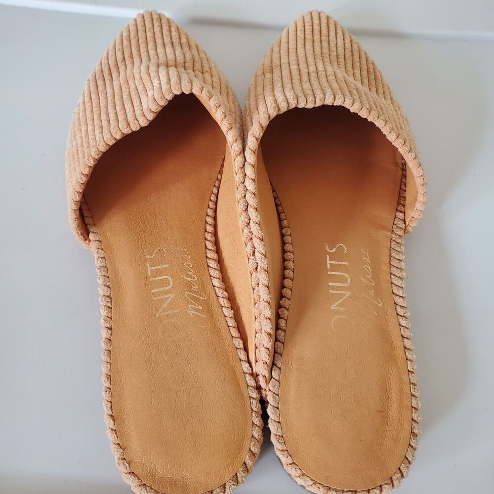 Coconuts‎ by Matisse Curdoroy Xander Flat Mules Natural Micro Cord Pointed-Toe - Picture 3 of 16